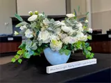Civil marriage ceremony florals