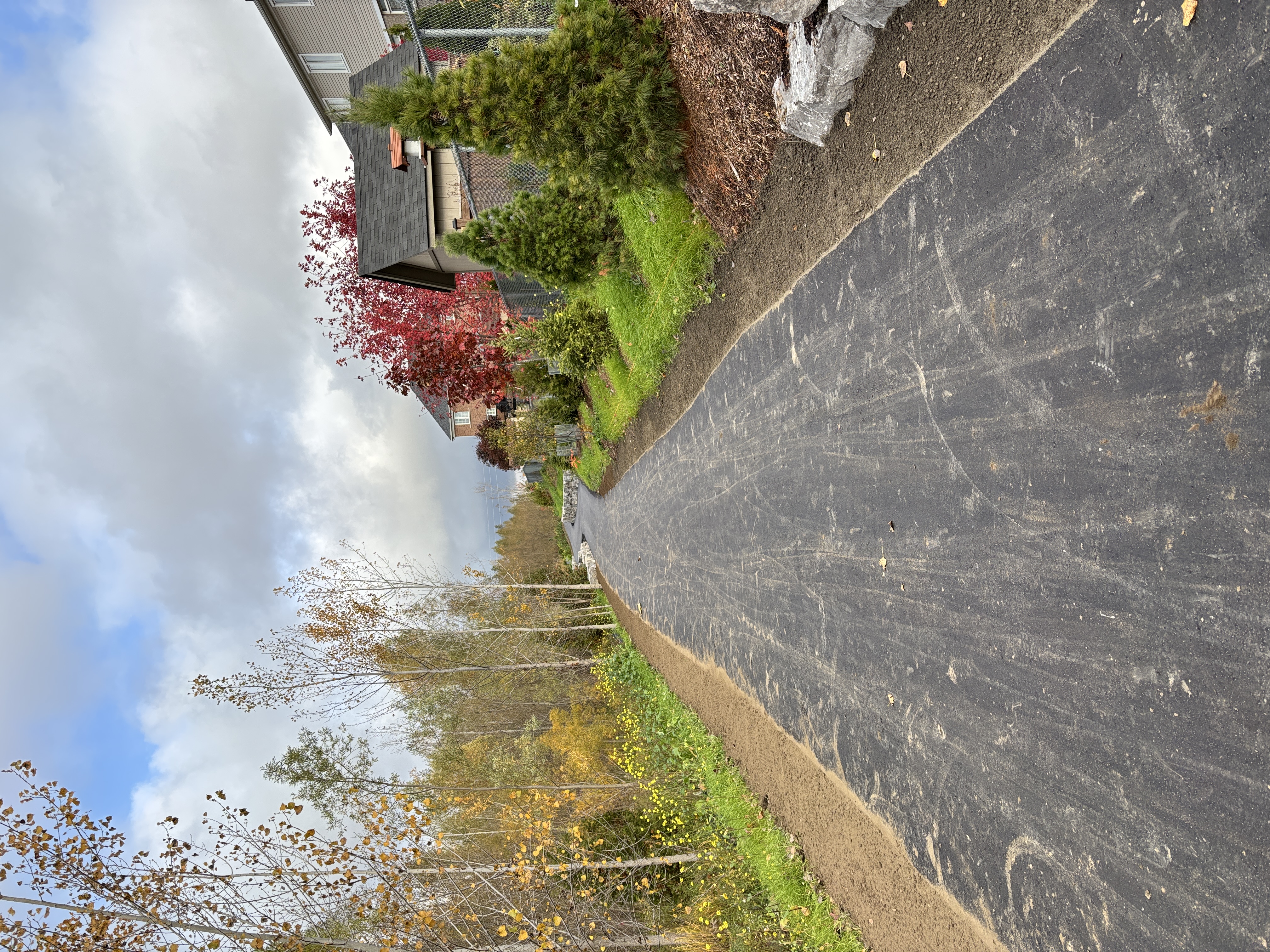 Harmony Creek Trail newly installed asphalt surface.