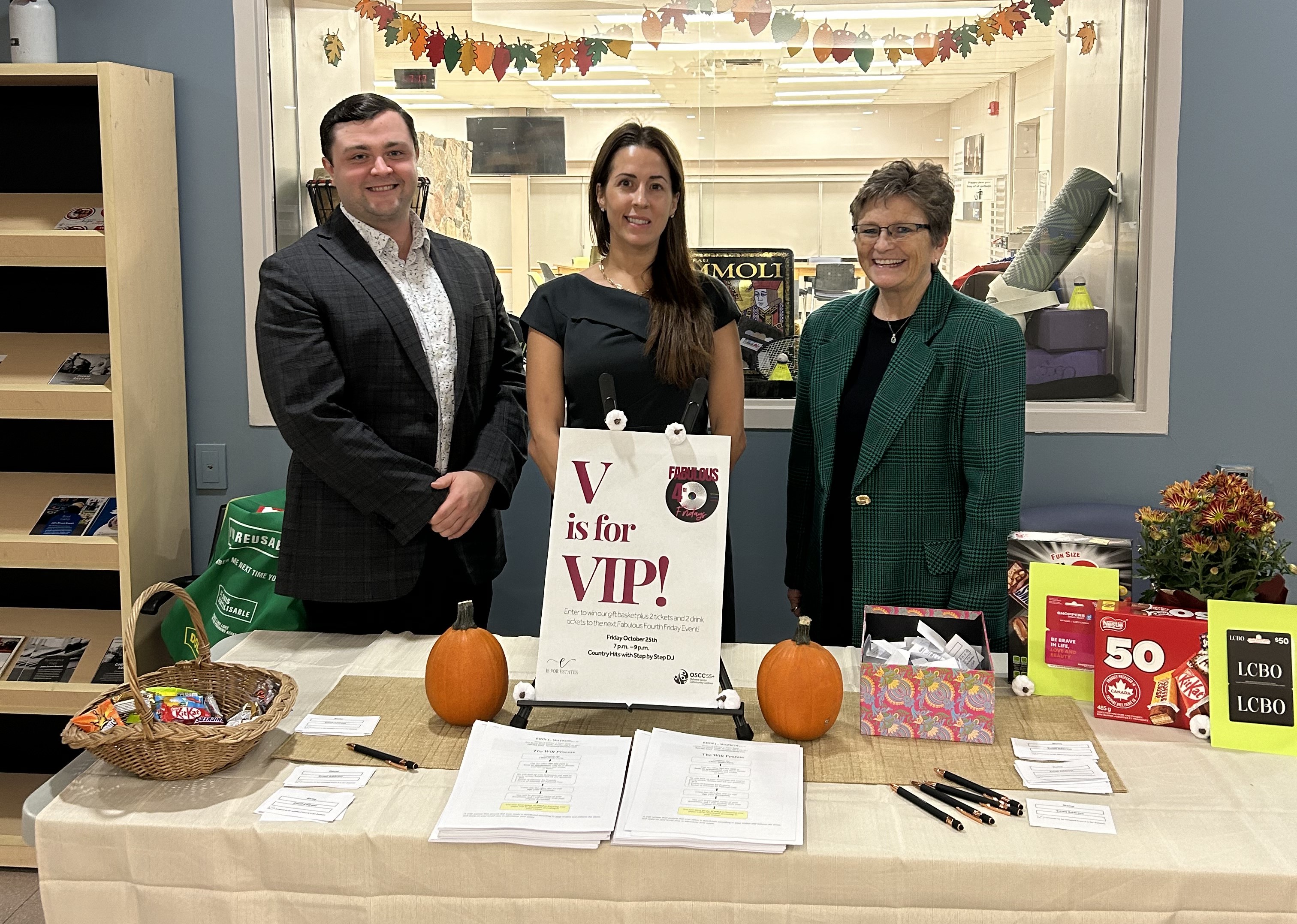 Business partners sponsoring an event